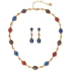 Discount The Met Store Ancient Gems Multistone Statement Necklace and Triple-Drop Lapis Earrings Set