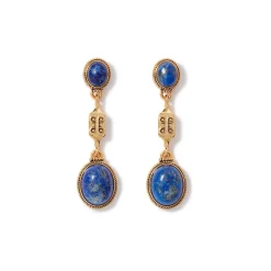 Sale The Met Store Ancient Gems Triple-Drop Lapis Earrings