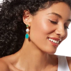 Best The Met Store Ancient Mixed Motifs Glass Triple-Drop Earrings