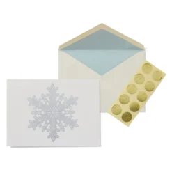 Outlet The Met Store Bentley: Snow Crystal Fine Holiday Cards with Lined Envelopes and Foil Seals