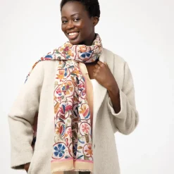 New The Met Store British Flowering Vines Embroidered Oblong Scarf