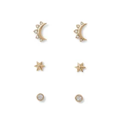 The Met Store Celestial Symbols Stud Earrings Set