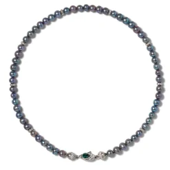 New The Met Store Chelsea Peacock Pearl Necklace and Drop Earrings Set