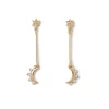 The Met Store Crescent Moon Drop Earrings