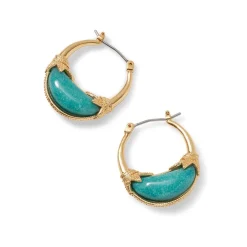 Hot The Met Store Cypriot Jade Crescent Hoop Earrings