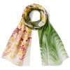 Clearance The Met Store Daisy Garden Marbled Paper Oblong Silk Scarf