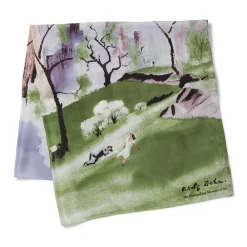 New The Met Store Dehn Spring in Central Park Square Silk Scarf
