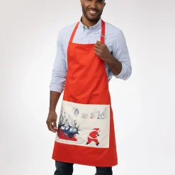 Sale The Met Store Earle Santa and Deer Apron with Pocket