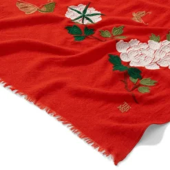 The Met Store Edo Blossoms and Butterflies Embroidered Shawl