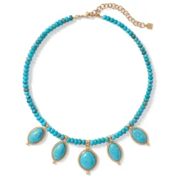 Clearance The Met Store Egyptian Hathor Turquoise Multi-Drop Necklace