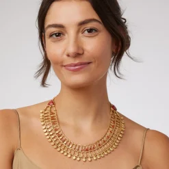 Outlet The Met Store Egyptian Nefer Amulet Red Jasper Collar Necklace