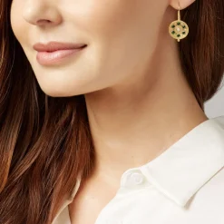 Discount The Met Store Embellished Disc Drop Earrings