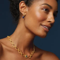 The Met Store Etruscan Lapis Doorknocker Earrings