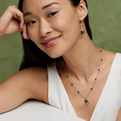 New The Met Store Etruscan Lapis Double-Drop Earrings