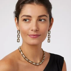 Discount The Met Store European Buckle Enamel Drop Earrings