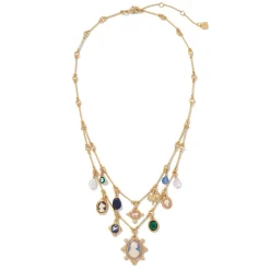 Best The Met Store European Cameo Charm Necklace and Drop Earrings Set
