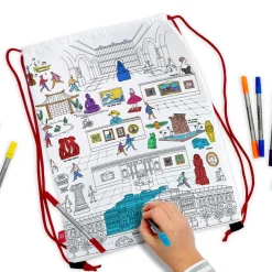 Sale The Met Store Favorite Galleries of The Met Color & Learn Washable Kids' Drawstring Backpack
