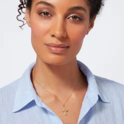 Hot The Met Store Filipino Pearl Cross Pendant Necklace