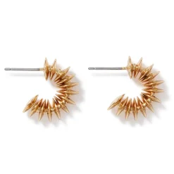 The Met Store Golden Disc Huggie Earrings