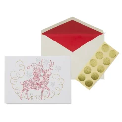 The Met Store Gordon: Santa Riding Reindeer Fine Holiday Cards