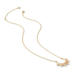 Sale The Met Store Hammered Crescent Pearl Pendant Necklace