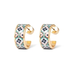 Sale The Met Store Iznik Cintamani Enamel Hoop Earrings