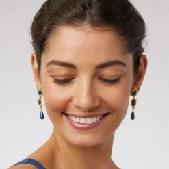 New The Met Store Japanese Imari Linear Drop Earrings