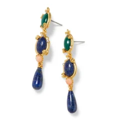 New The Met Store Japanese Imari Linear Drop Earrings