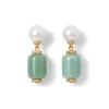 Best The Met Store Karavas Gems Aventurine and Pearl Drop Earrings