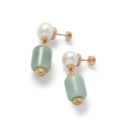 Online The Met Store Karavas Gems Large-Bead Aventurine and Pearl Necklace and Drop Earrings Set