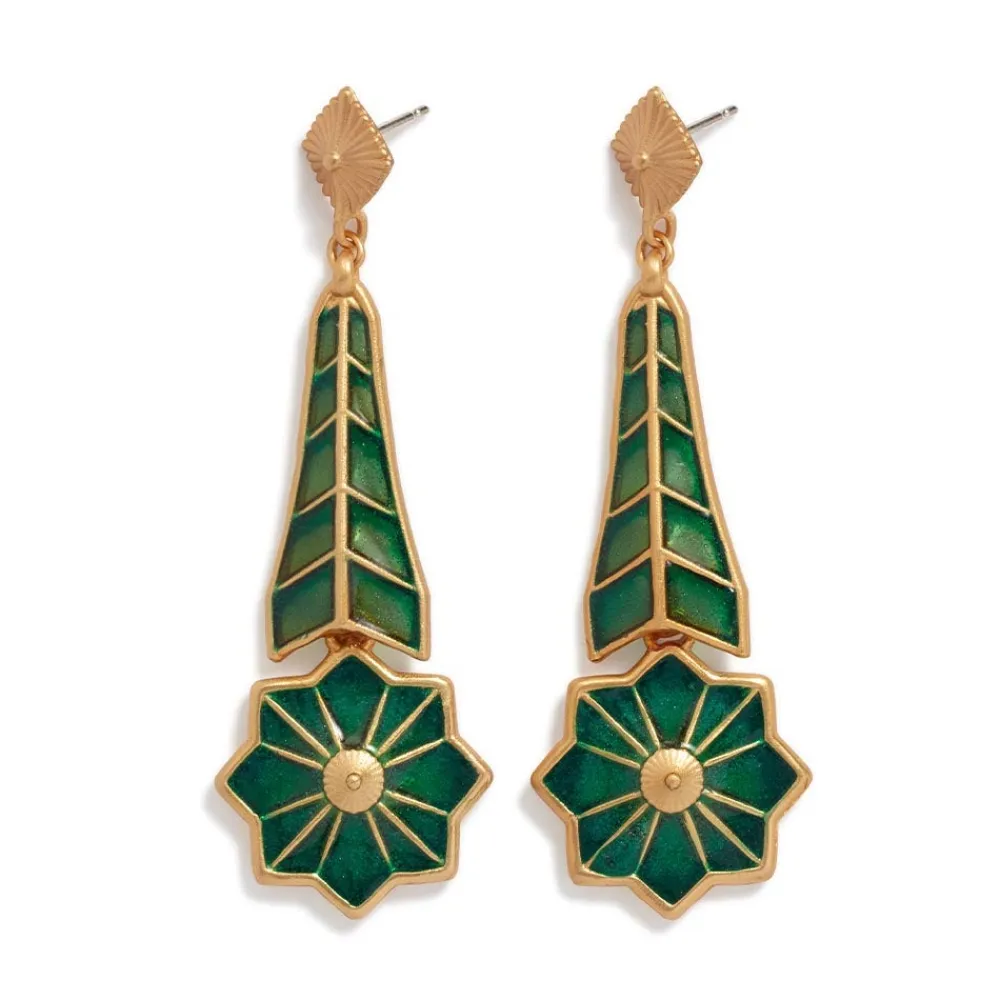Sale The Met Store Lotus Pagoda Plique-à-Jour Long Drop Earrings