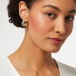 Best The Met Store Magnolias and Irises Enamel Hoop Earrings