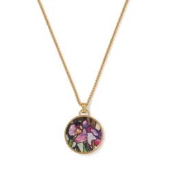 Online The Met Store Magnolias and Irises Enamel Pendant Necklace