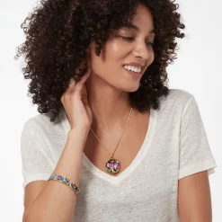 Online The Met Store Magnolias and Irises Enamel Pendant Necklace