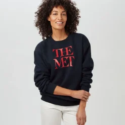 The Met Store Met Logo Crew Neck Sweatshirt
