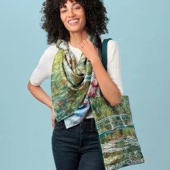 Outlet The Met Store Monet Blooms Double-Sided Square Silk Scarf