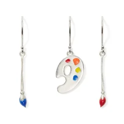 New The Met Store Paintbrush and Palette Drop Earrings