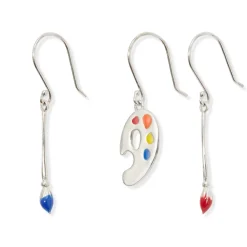 New The Met Store Paintbrush and Palette Drop Earrings