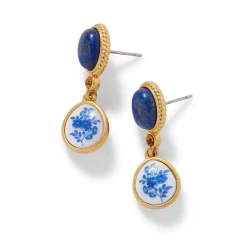 Outlet The Met Store Qing Bottle Floral Drop Earrings