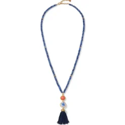 Discount The Met Store Qing Bottle Lariat Necklace and Floral Drop Earrings Set