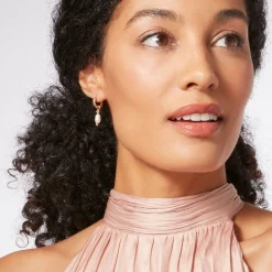 Discount The Met Store Royal Tudor Small Hoop Earrings with Pearls