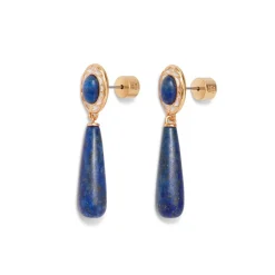 New The Met Store Spanish Baldric Lapis Braided Necklace and Elongated Drop Earrings Set