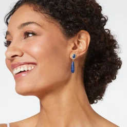 New The Met Store Spanish Baldric Lapis Elongated Drop Earrings