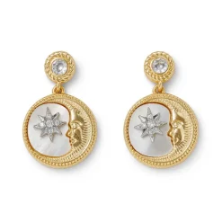 Sale The Met Store Spanish Day and Night Magnifier Pendant Necklace and Moon Drop Earrings Set