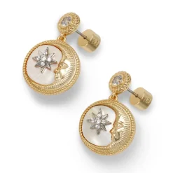 New The Met Store Spanish Day and Night Moon Drop Earrings