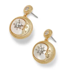 New The Met Store Spanish Day and Night Moon Drop Earrings