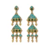 The Met Store Tibetan Mandala Fringe Drop Earrings