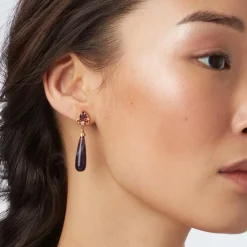 New The Met Store Turkish Amethyst Drop Earrings