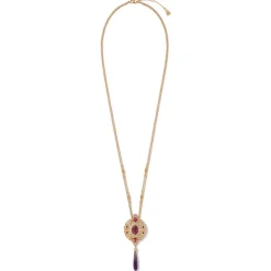 New The Met Store Turkish Amethyst Long Pendant Necklace