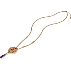 New The Met Store Turkish Amethyst Long Pendant Necklace